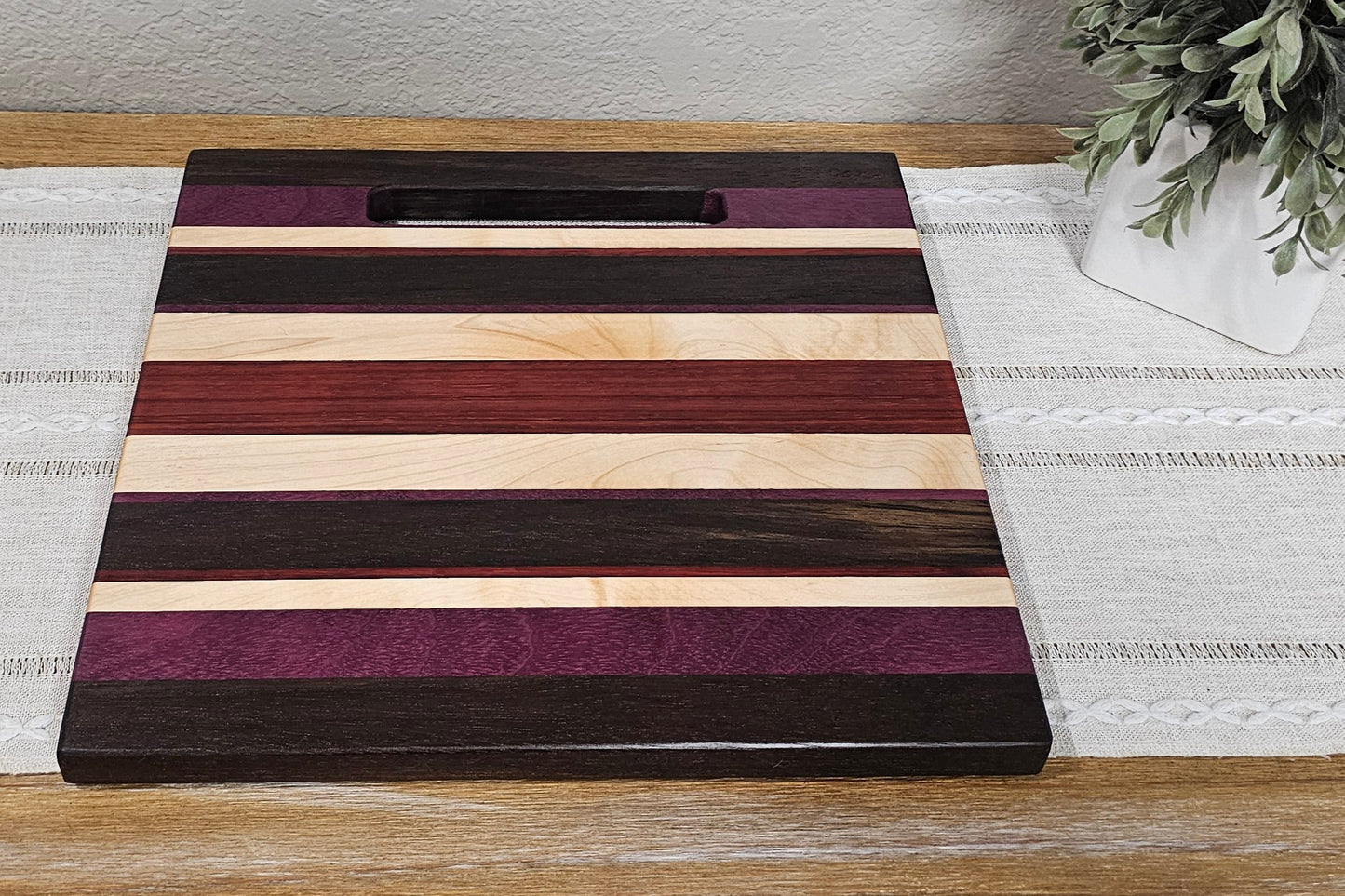 Cheese Board | Cutting Board | Peruvian Walnut, African Padauk, Maple, & Purpleheart