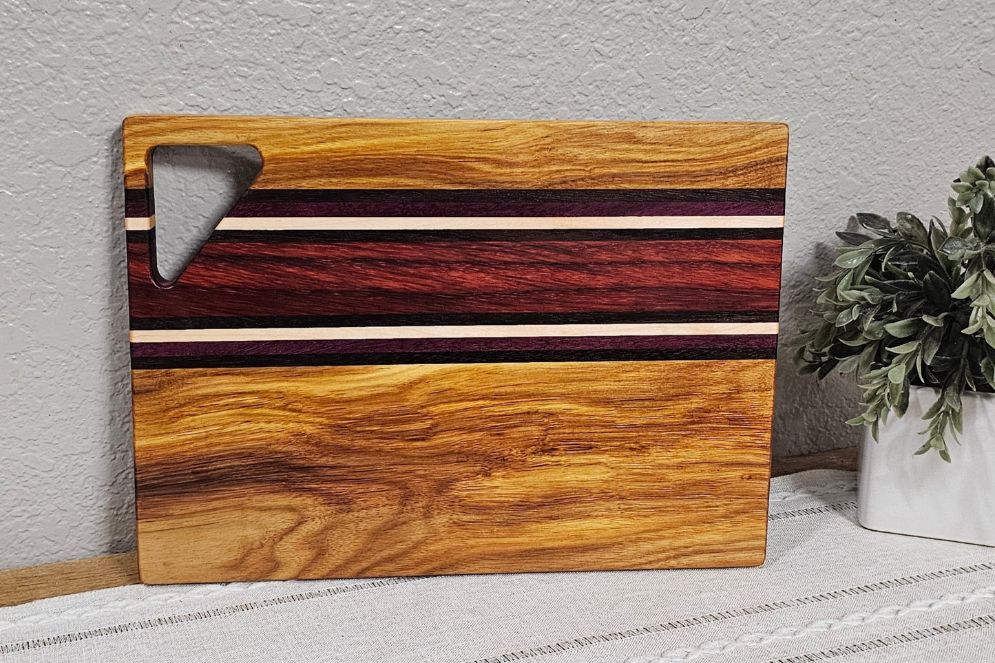 Cheese Board | Maple, Peruvian Walnut, African Padauk, Purpleheart, & Canary Wood