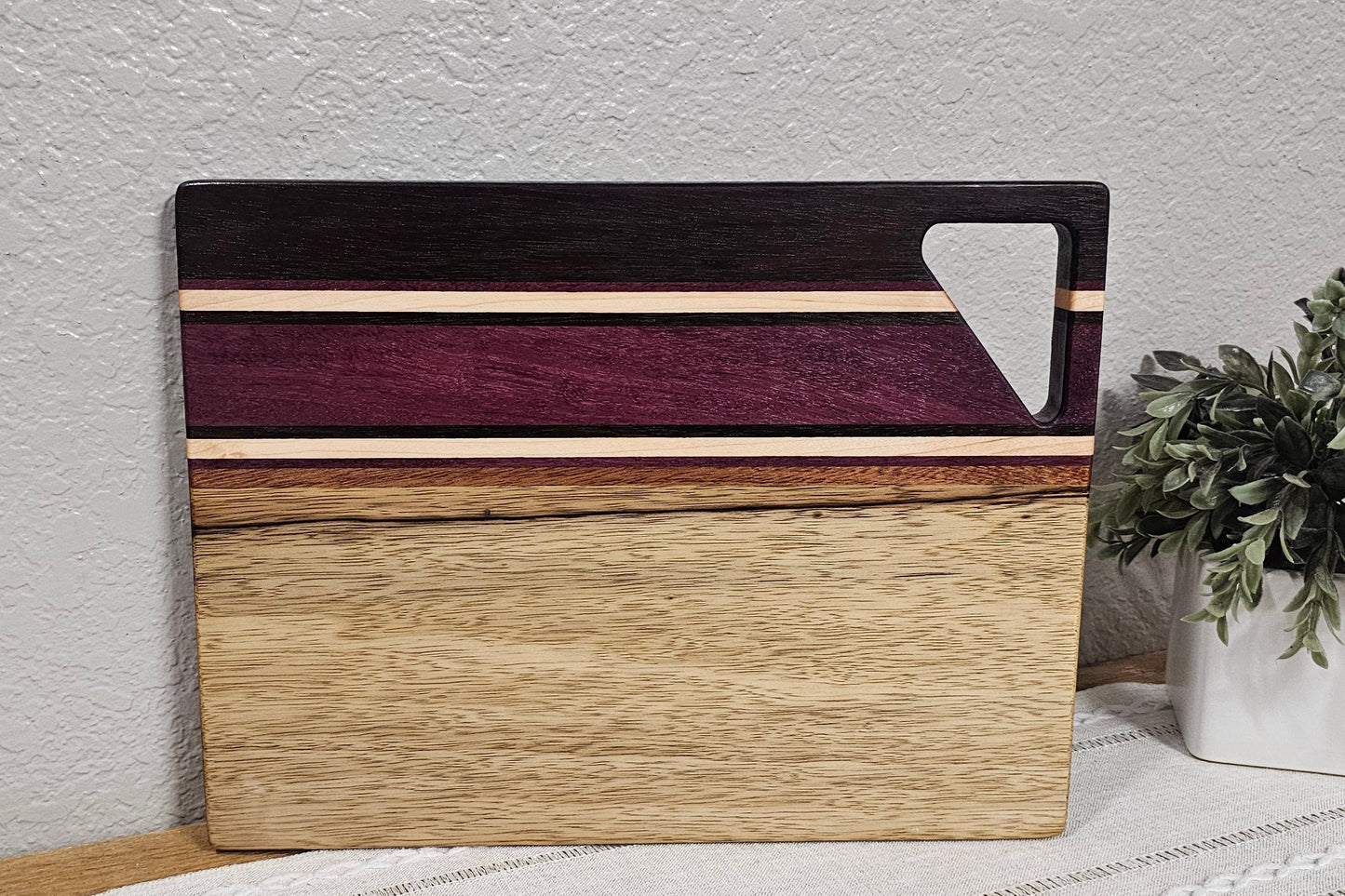 Cheese Board | Peruvian Walnut, Purpleheart, African Sapele, & Black Limba Woods