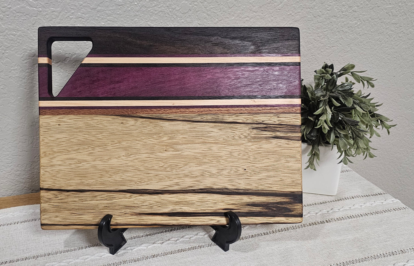 Cheese Board | Peruvian Walnut, Purpleheart, African Sapele, & Black Limba Woods