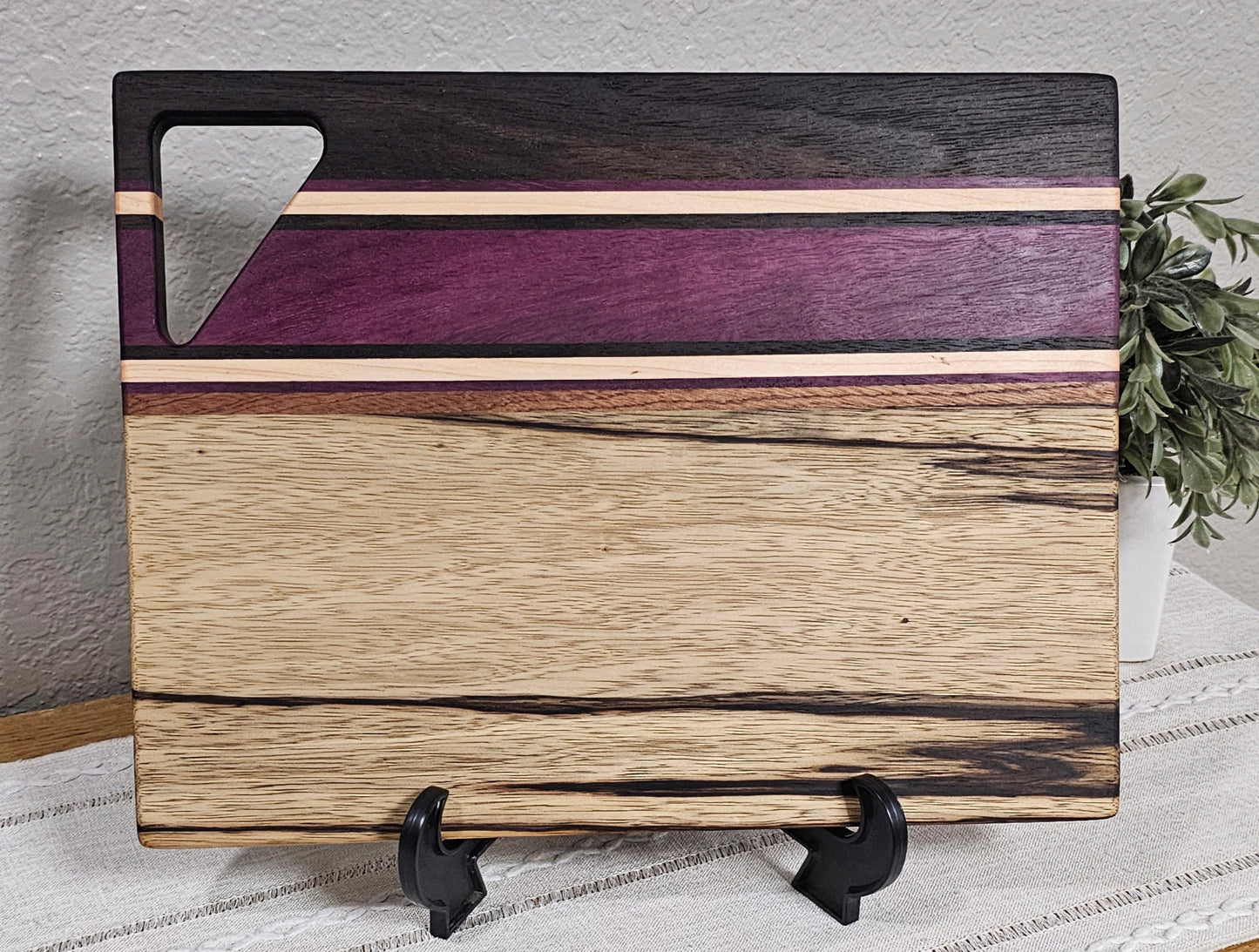 Cheese Board | Peruvian Walnut, Purpleheart, African Sapele, & Black Limba Woods