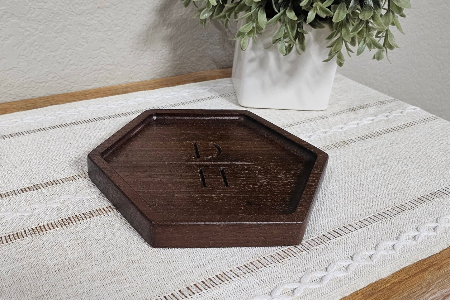 Personalized Wooden Tray | Catch All Tray | Desk Organizer | Initials Engraving