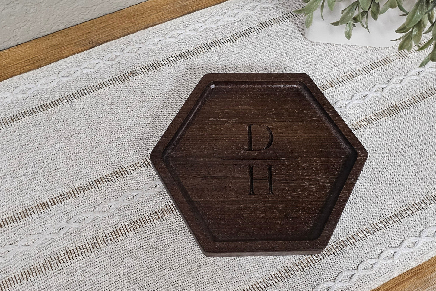 Personalized Wooden Tray | Catch All Tray | Desk Organizer | Initials Engraving