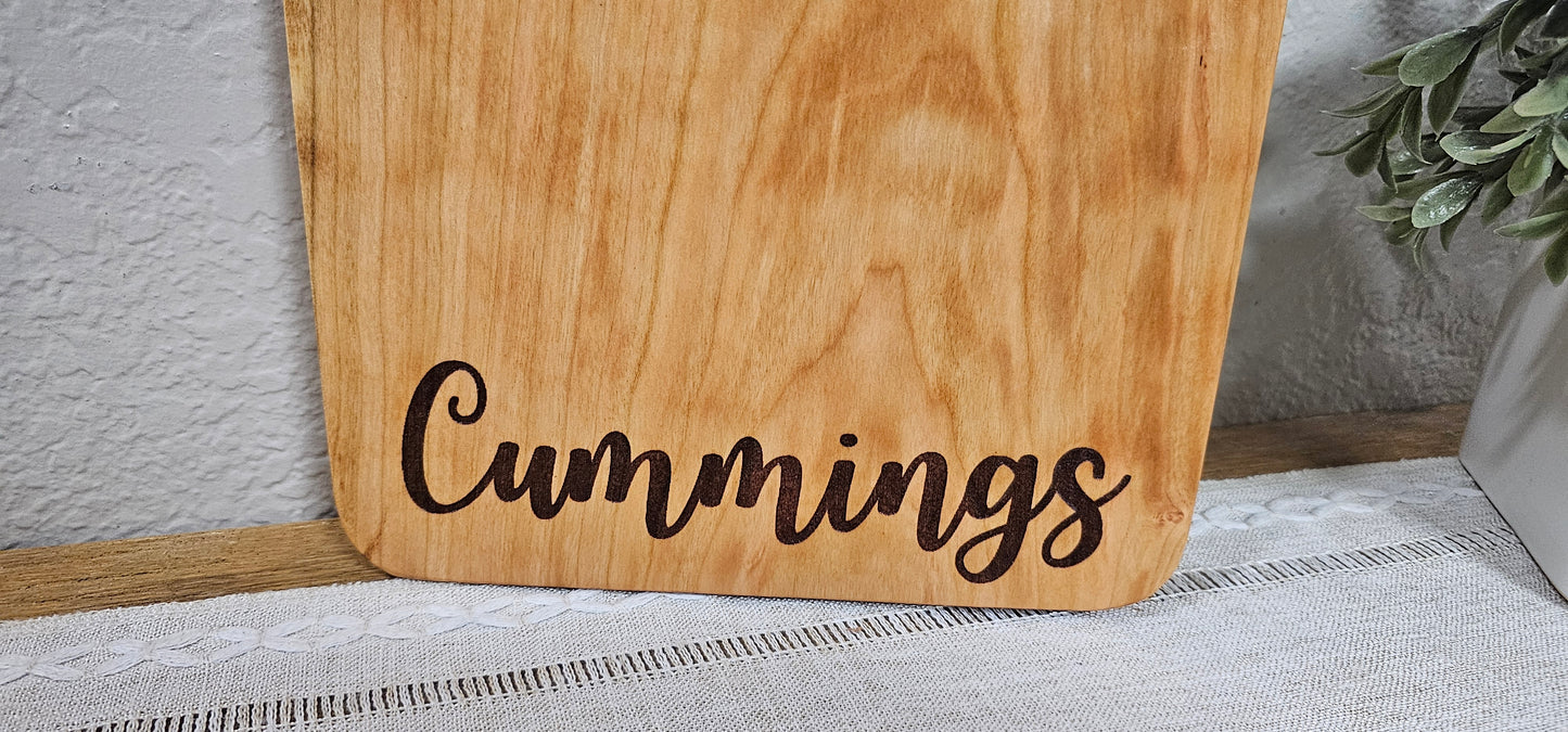 Personalized Charcuterie Board | Multiple Wood Color & Style Options