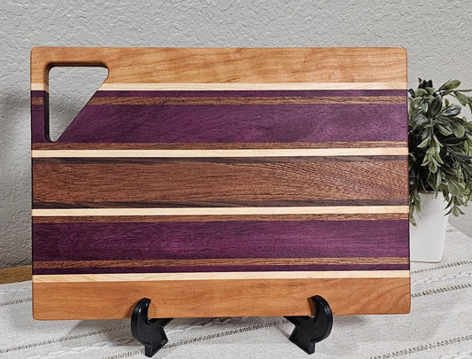 Cheese Board | Walnut, Maple, Cherry, African Sapele & Purpleheart Woods