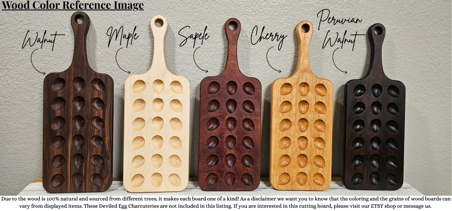 Solid Wood Cutting Board –  Multiple Wood Color Options - 3 Size Options